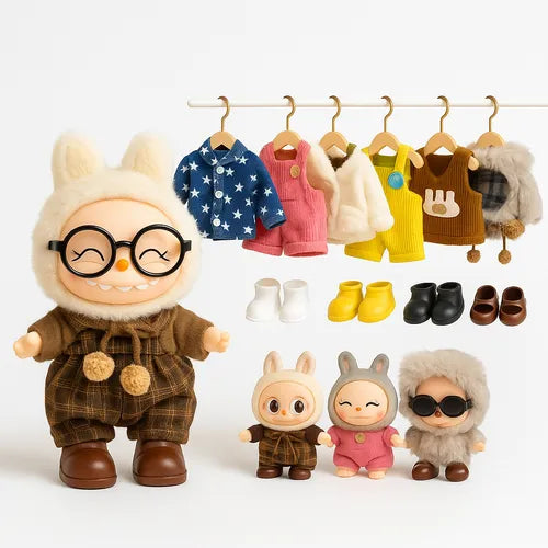 Look Completo para Labubu 👕🧸 | Roupa + Acessórios em Um Só Kit